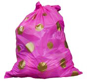 bolsa de basura rosa
